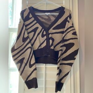 Garage Button Up Swirl Cardigan Sweater